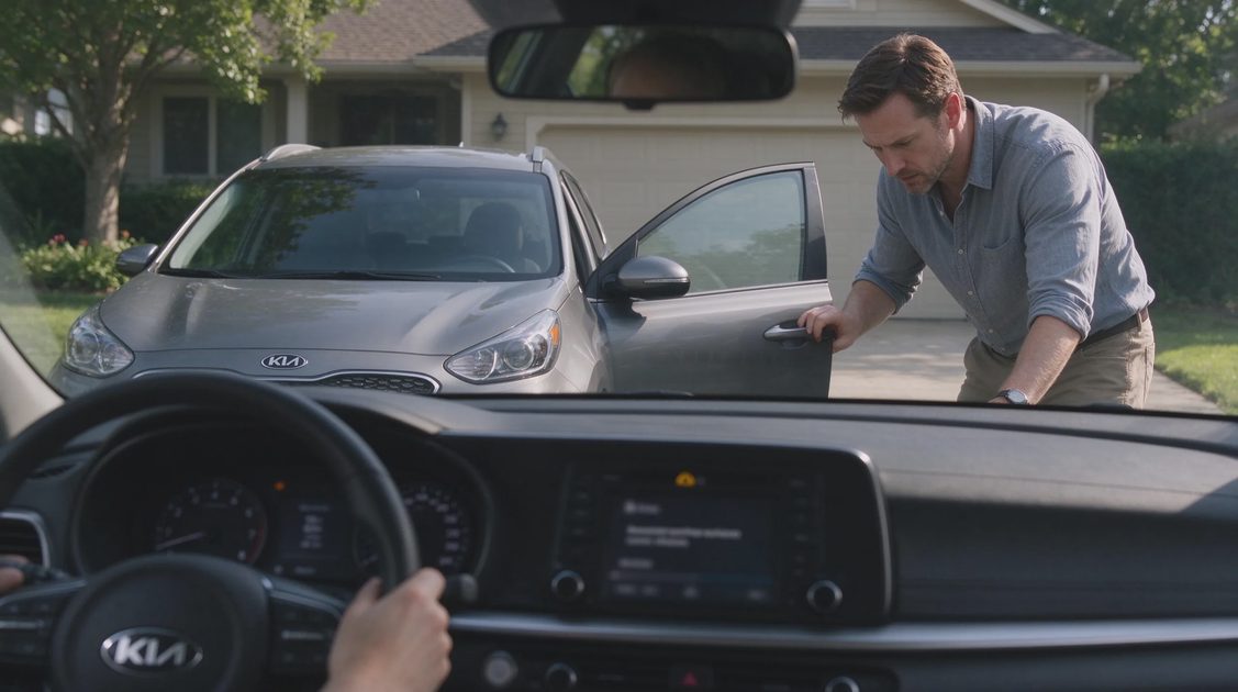 Stand near the vehicle and test lock, unlock, and any remote-start or panic functions