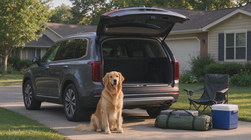Can a Kia Telluride Handle Two Child Seats, a Booster, and a Dog?